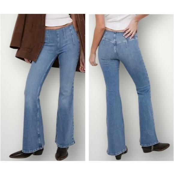 Free People Denim - WE THE FREE FREE PEOPLE KIERA PULL ON FLARE NWOT SIZE 28 COTTON BLEND